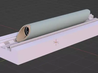 Hyperloop 3D TRAIN Model  Sub-D Ready  AND UV Unwrapped Low-poly 3D model