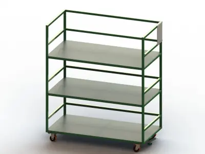 Steel Dory Shelves 3D model
