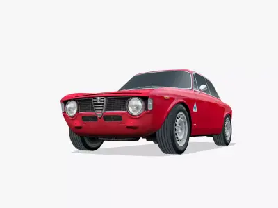 Alfa Romeo Giulia Sprint GTA 1965 Low-poly 3D model