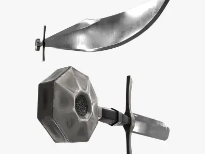 Realistic Sword Falshion Low-poly 3D model