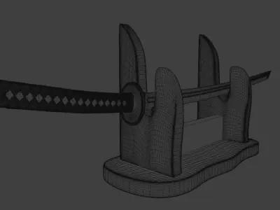 Realistic Katana Sword 3D Model 3D model