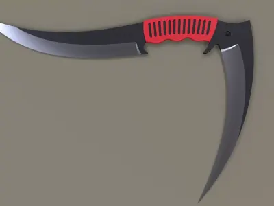 Dagger 2 knife with handle 3D model