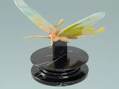 Home Decor Butterfly statue Low-poly 3D model