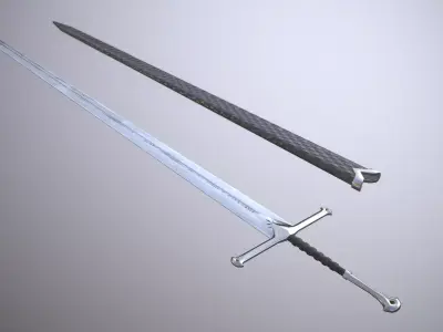 Sword pair of swords Low-poly 3D model order