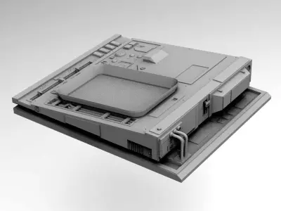 Scifi dressing kitbash set  Low-poly 3D model