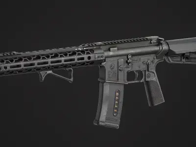 UTG Ultra Slim Angled Foregrip M-LOK Low-poly 3D model