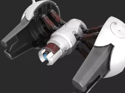Future Sci-Fi Surveillance Drone 3D model