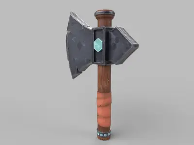 Battle Axe 3D model 14