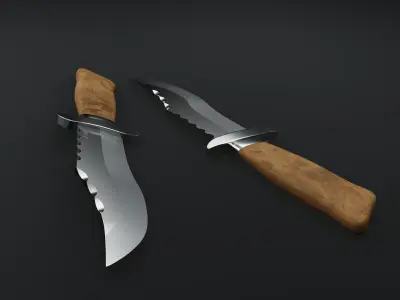 Basic Hunting Knife 3D model