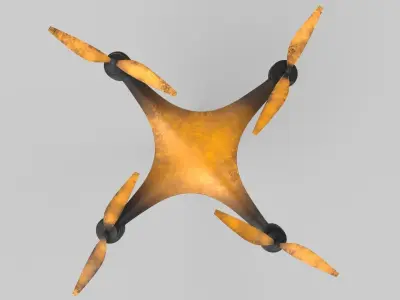 drone Low-poly 3D model 11