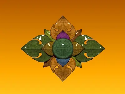 Kbach Chakachan Kbach Khmer 3D model
