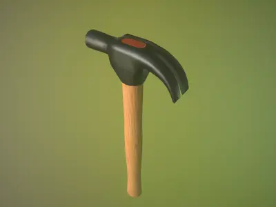 Hammer Low-poly 3D model 14