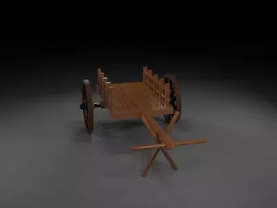bullock cart    3D model