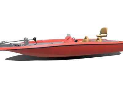 Bass Fishing Boat PBR Low-poly 3D model