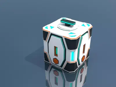 Sci Fi Box 3D model buy