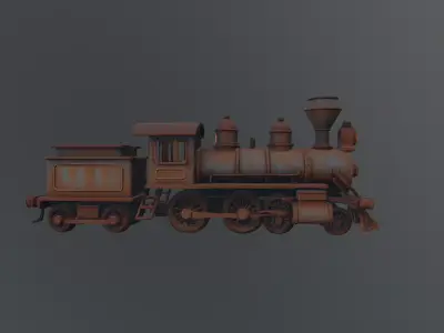 rusty train 3D model
