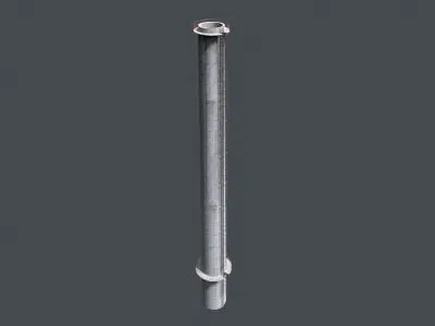 Industrial Chimney Smoke Stack Low-poly 3D model