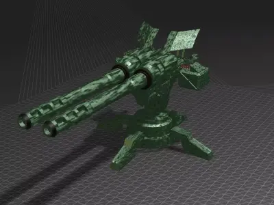 Alien Shooter Turret Replica Low-poly 3D model