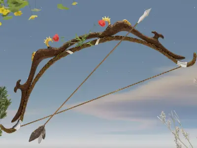 3D Longbow high detailed Model  3D model