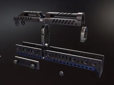 Zenitco Sport 1 Handguard Low-poly 3D model