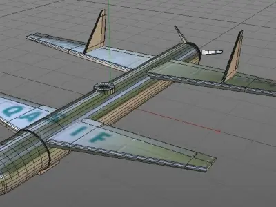 Drone QASIF K2 Low-poly 3D model