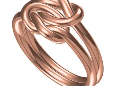 Antique Double Celtic Knot ring 3D print model