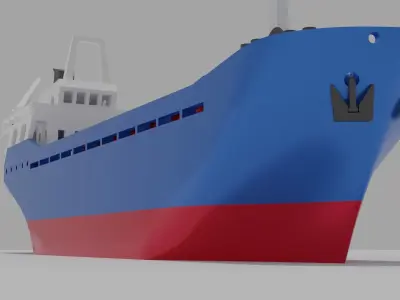Printable General Cargo Ship  3D print model