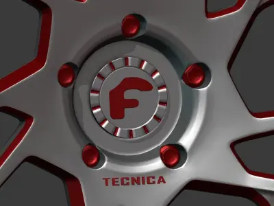 Technica Foged Tire Low-poly 3D model
