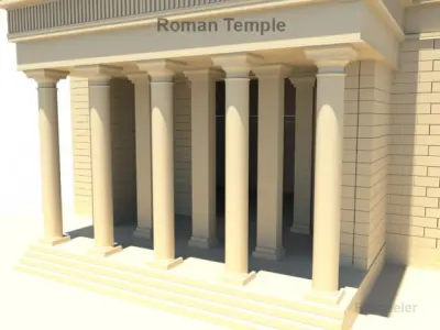 Roman Temple 3D model purchase