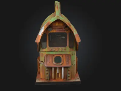 Rustic Control Console  Vintage Tech with Industrial Character 3D model