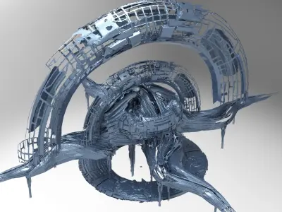 Genma tech base temple exterior 4 3D model