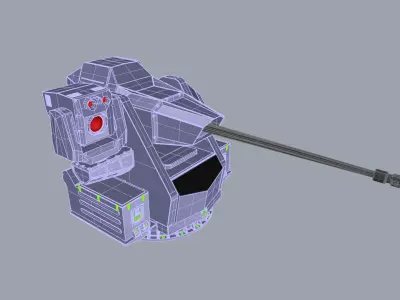 SMASH   30mm Remote Controlled Naval Cannon 3D model