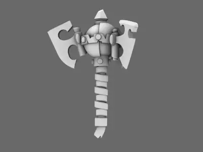 SO Blue Lads Elf Looted Axe Mauls NOHAND 3D print model