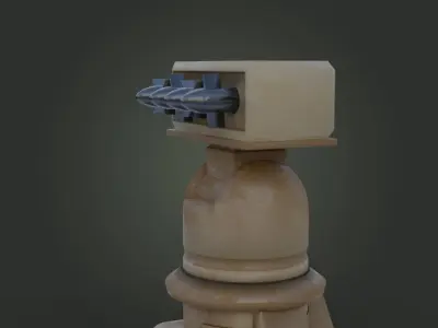 Low Poly Missile Launcher Low-poly 3D model