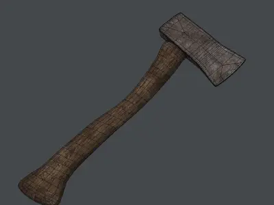 Axe for Games Low-poly 3D model