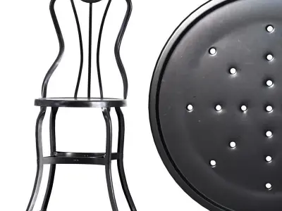 Industrial stools and chairs 3D model