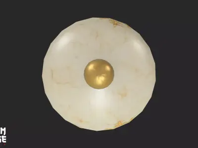 Ornate Antique Porcelain Pot Low-poly 3D model