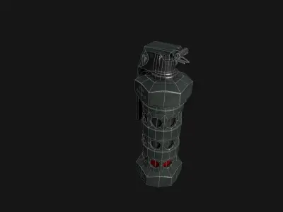 Flash M-84 grenade Free low-poly 3D model