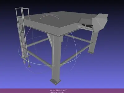 Platform platformform - steel structure Free 3D model