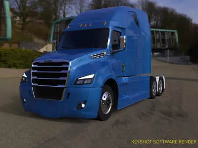 3D model Freightliner Cascadia 2017 US semi trailer truck  3D model