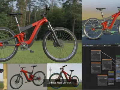 E-Bikes e-bike 3D Model Pack