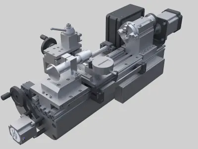 CNC machining machine tools 3D model
