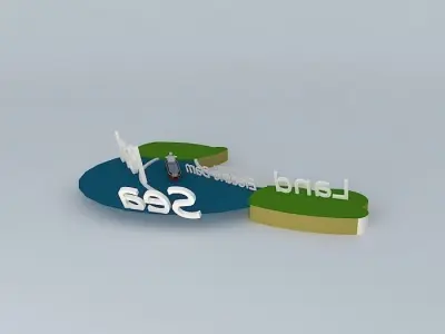 Sea Electrical Dam Free 3D model