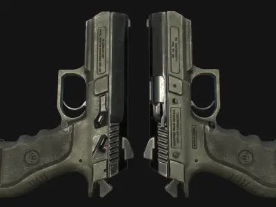 IWI Jericho 941 Pistol Low-poly 3D model