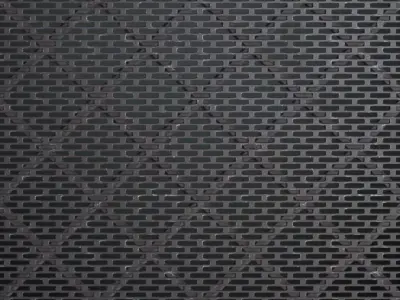 Industrial Slotted Metal Walkway PBR Seamless Texture