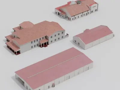 Housing Exterior Pack 1 Free low-poly 3D model