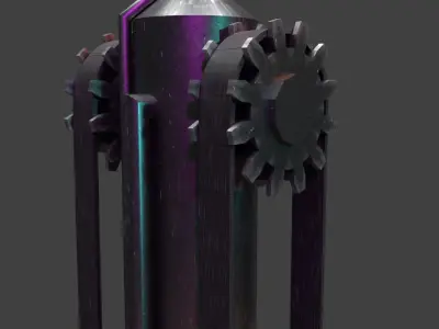 Steam Furnace Free low-poly 3D model