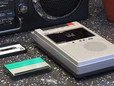 Deck Recorder Tape and Box Set 3D model