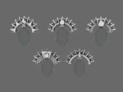 Dragon Knights Dragon Scale Crests 3D print model
