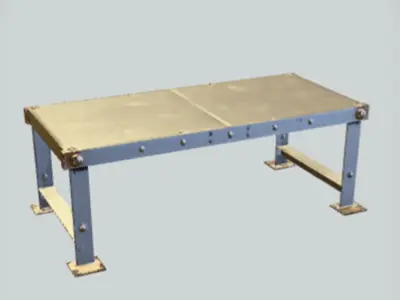 Industrial metal table 3D model